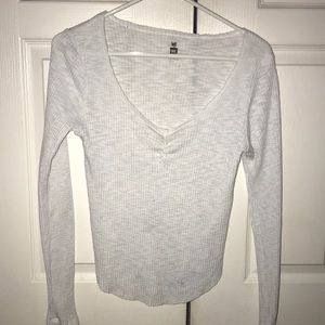 White Fitted Long Sleeve